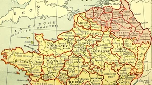 Map of France: The French Departments Under the First Empire