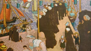Regatta in Perros-Guirec, view of the West pier
