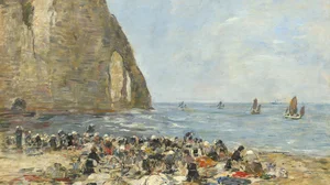 Washerwomen on the Beach of Etretat