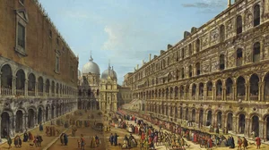 Procession in the Courtyard of the Ducal Palace, Venice