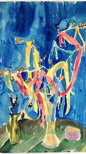 Coloured Ribbonson Twigs