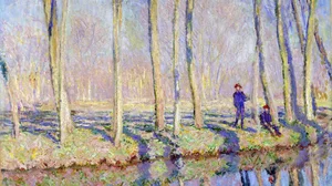 Jean-Pierre Hoschedé and Michel Monet on the Bank of the Epte