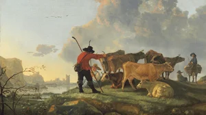 Herdsmen Tending Cattle