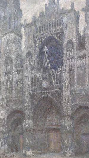 Rouen Cathedral, Portal, Cloudy Weather