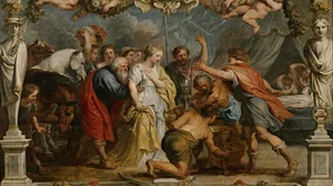 Briseida devuelta a Aquiles por Néstor