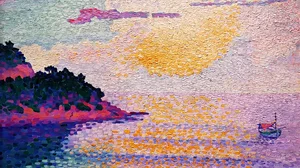 Sunset over the sea