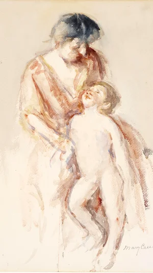 Woman with Nude Boy at Her Left