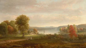 View on the Hudson in Autumn