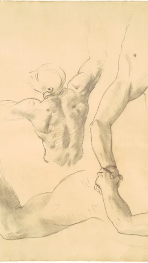 Studies for "Two Classical Male Figures Wrestling"
