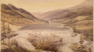 Falls of the Kootenay (ak. Kaph-Kleh) from near the trail