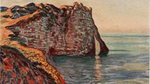 Falaises à Étretat by Claude Monet, 1885