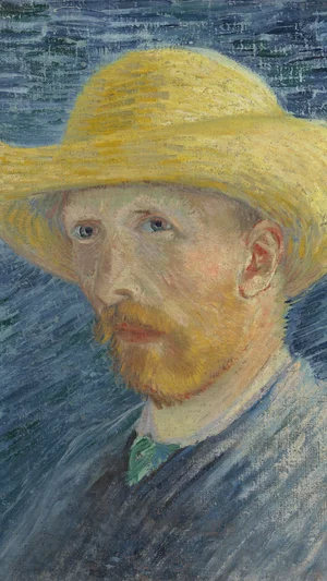 Self-Portrait with Straw Hat