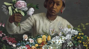 Young Woman with Peonies