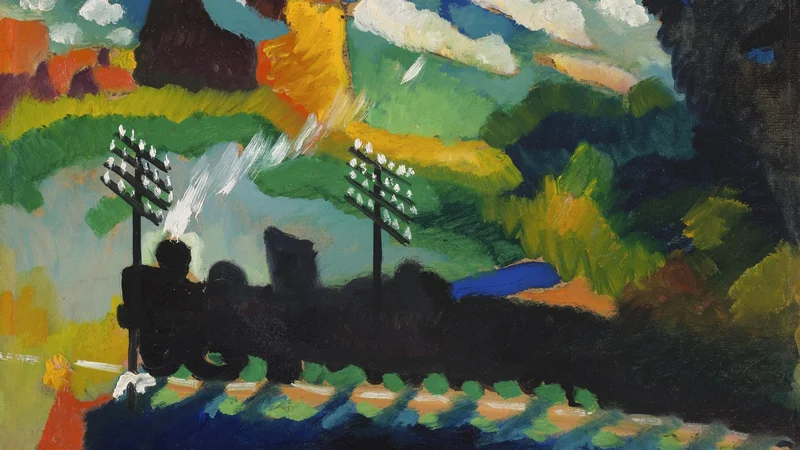 Wassily Kandinsky — Murnau View With Railway and Castle