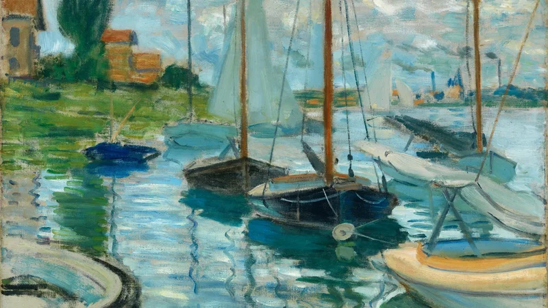 Claude Monet — Sailboats on the Seine at Petit-Gennevilliers