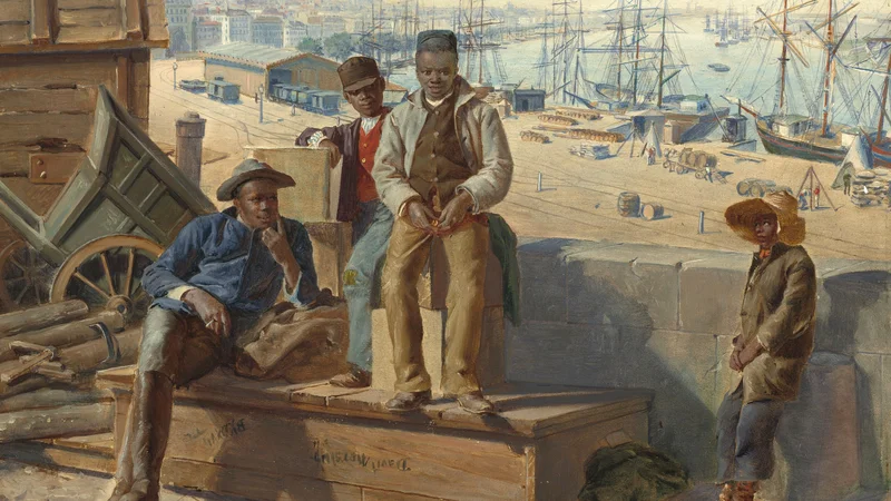 David Gilmour Blythe — Negro Boys on the Quayside