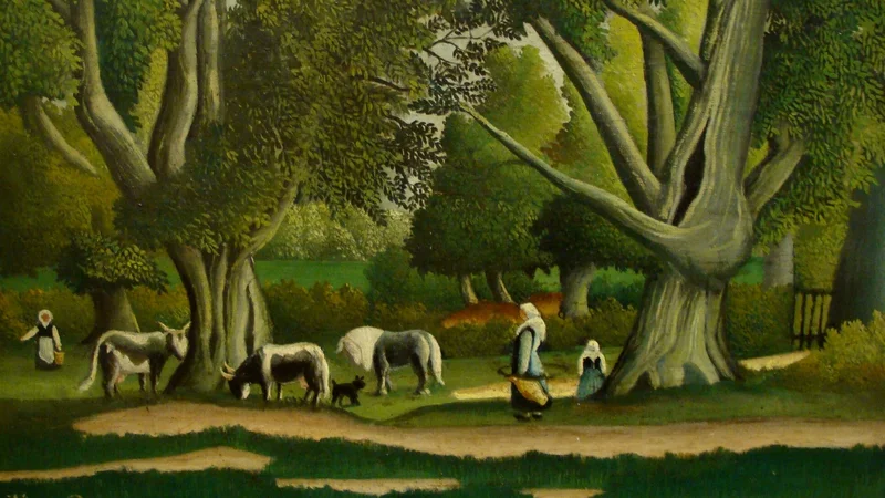 Henri Rousseau — Paisaje con lecheras