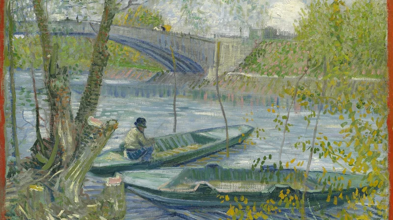 Pêche au printemps, le pont de Clichy (Asnières)