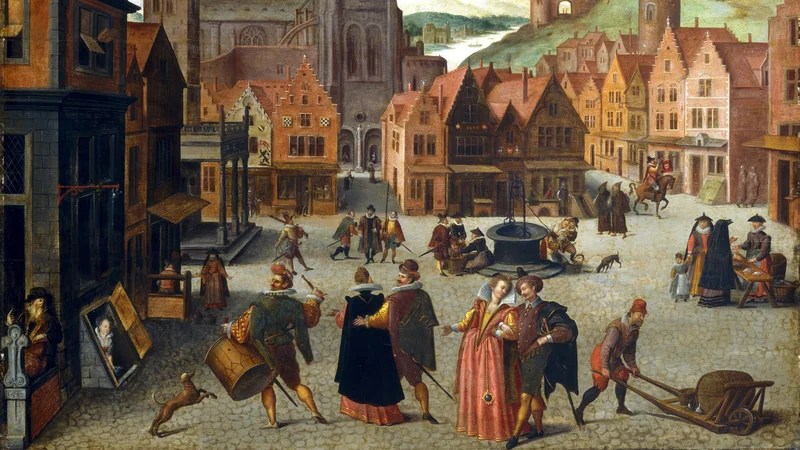 Abel Grimmer — The Marketplace in Bergen op Zoom