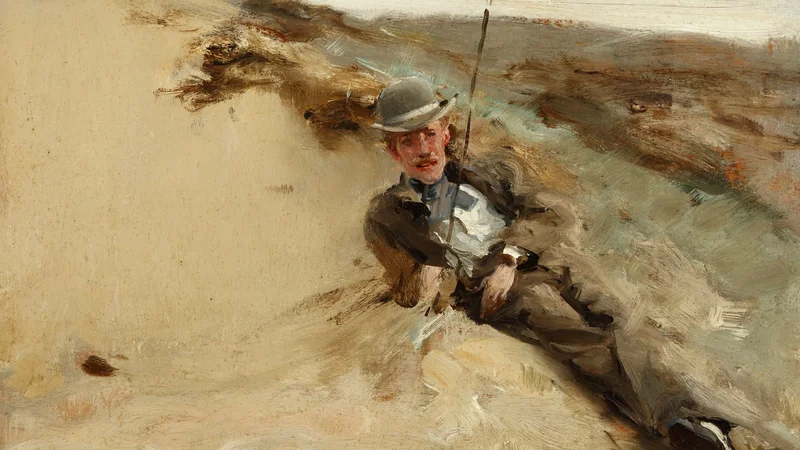 Portrait of Ralph Curtis on the Beach at Scheveningen