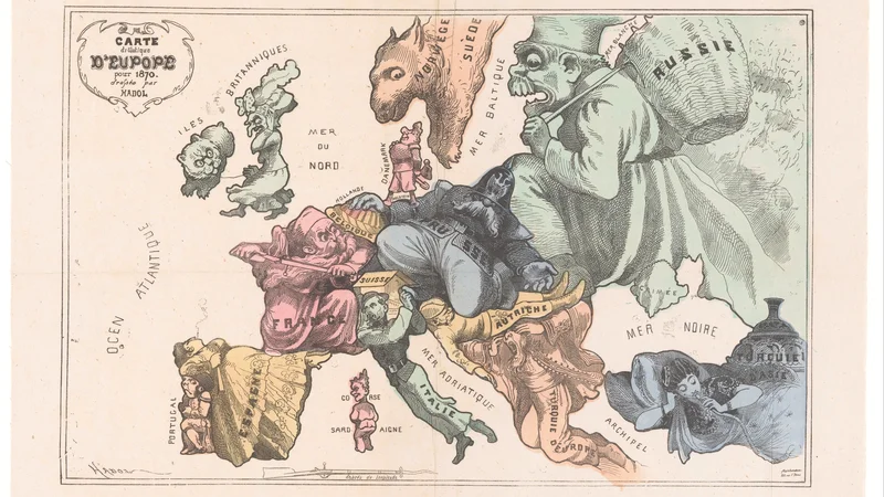 Paul Hadol — Comic Map of Europe in 1870