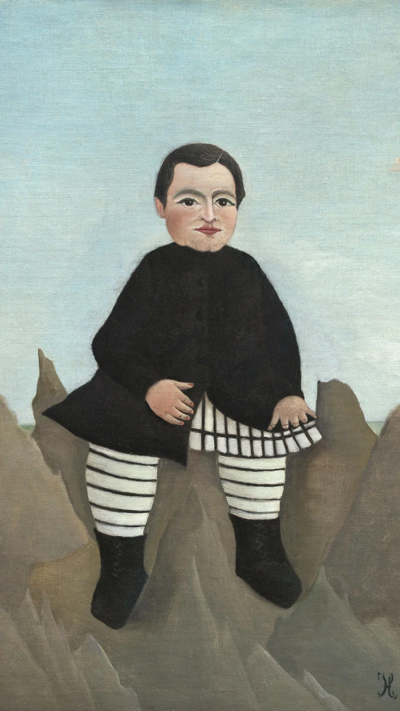 Henri Rousseau — 岩の上の少年