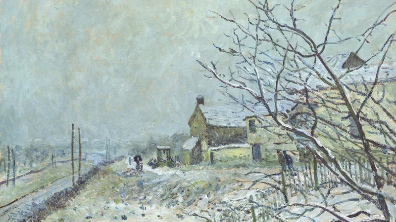 Alfred Sisley — First Snow at Veneux-Nadon