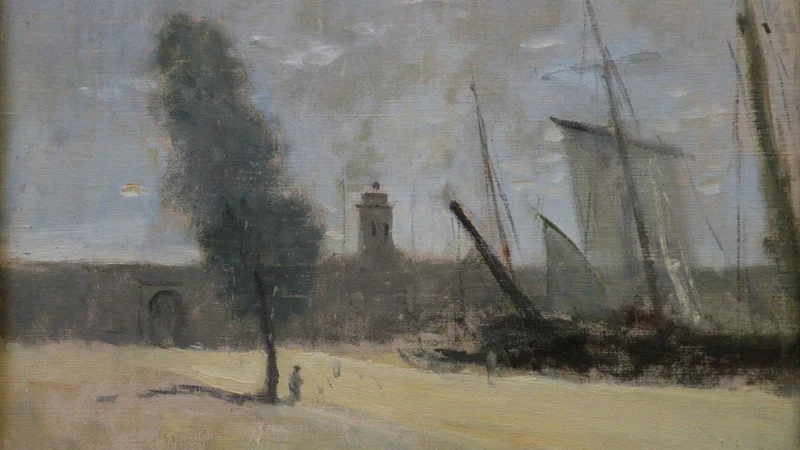 Jean-Baptiste Camille Corot — Dunkirk, Ramparts and Entrance Gate to the Port