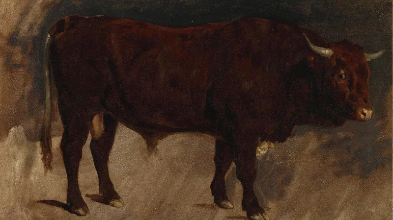 Rosa Bonheur — A Brown Bull in Profile