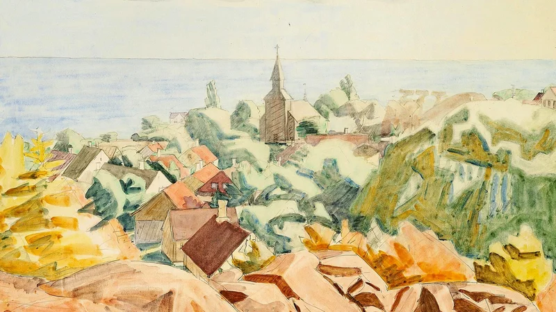 Niels Larsen Stevns — View from Bokul over Gudhjem