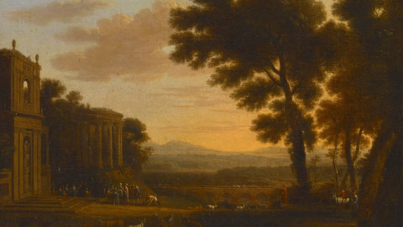 Claude Lorrain — Landscape with the Father of Psyche Sacrificing at the Milesian Temple of Apollo