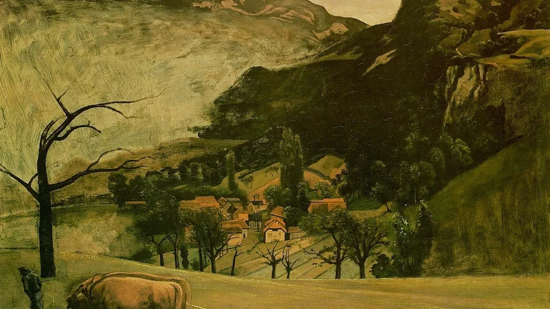 Balthus — Landscape with Oxen
