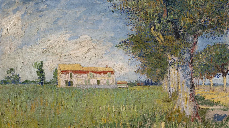 Farmhouse in a wheat field
