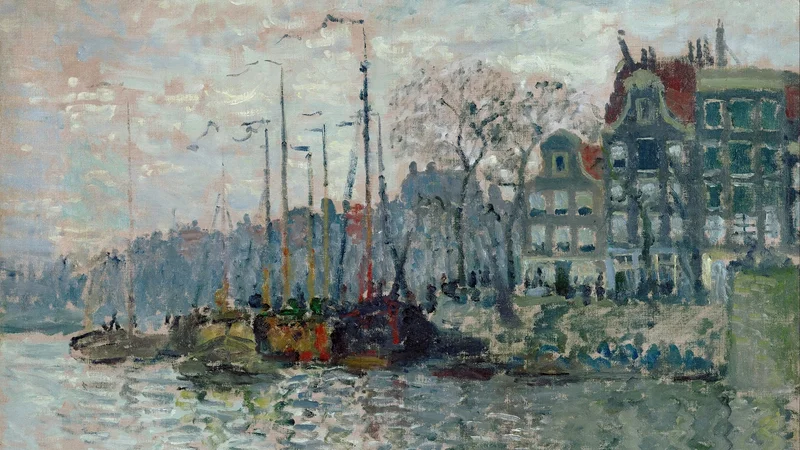View of the Prins Hendrikkade and the Kromme Waal in Amsterdam