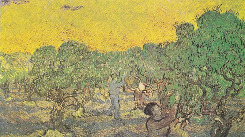Olive Grove with Picking Figures