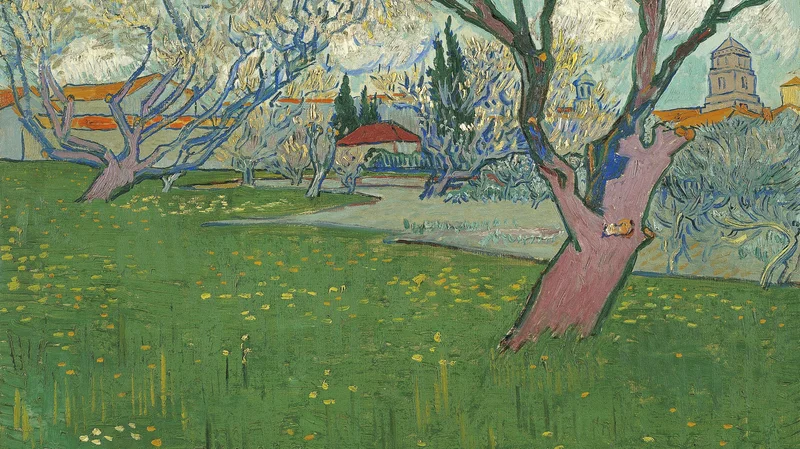 Blühende Obstgärten, Ansicht von Arles