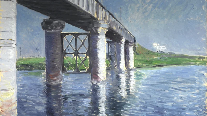 Gustave Caillebotte — The Seine and the Railroad Bridge at Argenteuil