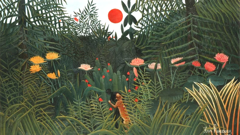 Henri Rousseau — Forêt vierge au coucher du soleil