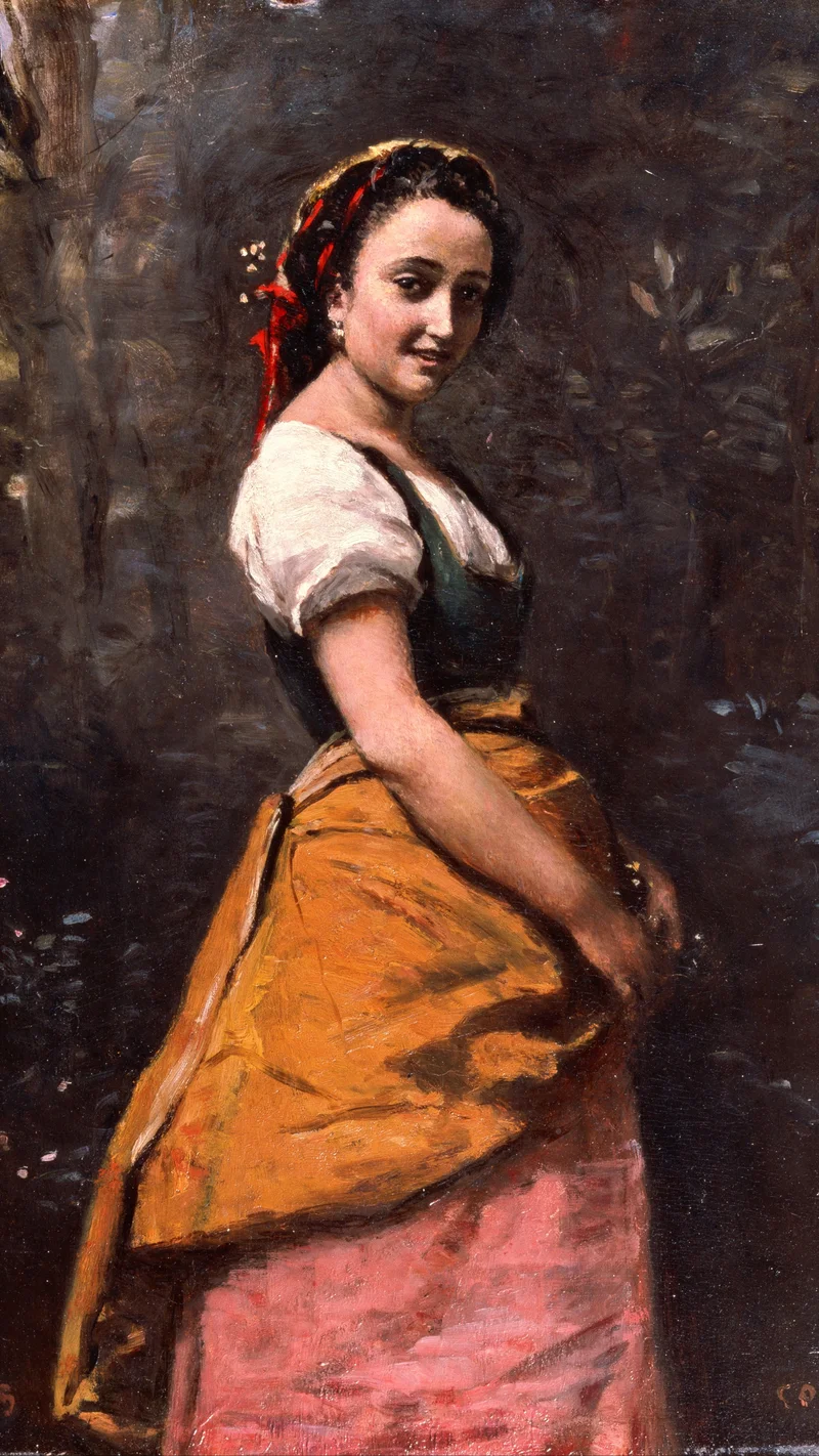 Jean-Baptiste Camille Corot — Young Woman in the Woods
