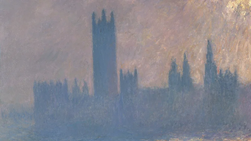 Claude Monet — Houses of Parliament, Sunlight Effect (Le Parlement, effet de soleil)