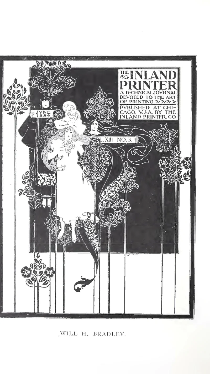 Will Bradley — The Inland Printer: June 1894 Cover