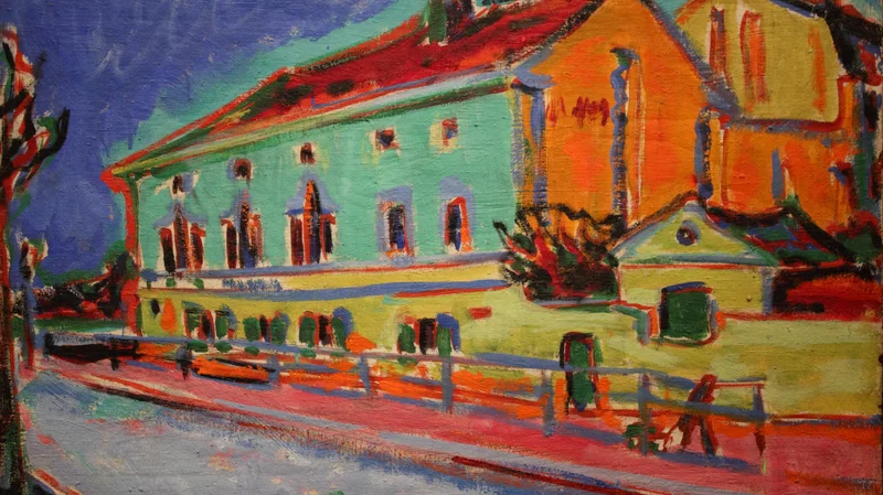 Ernst Ludwig Kirchner — Dance Hall Bellevue (Houses in Dresden)