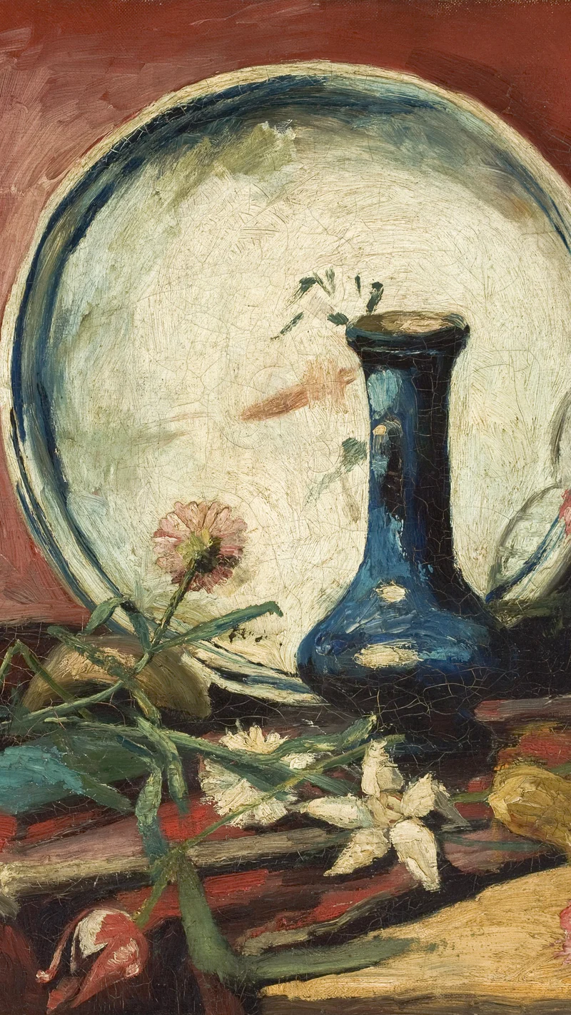 Vincent van Gogh — Still Life with Plate, Vase and Flowers