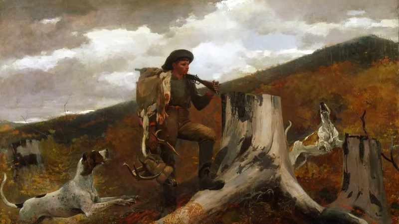Un chasseur et ses chiens