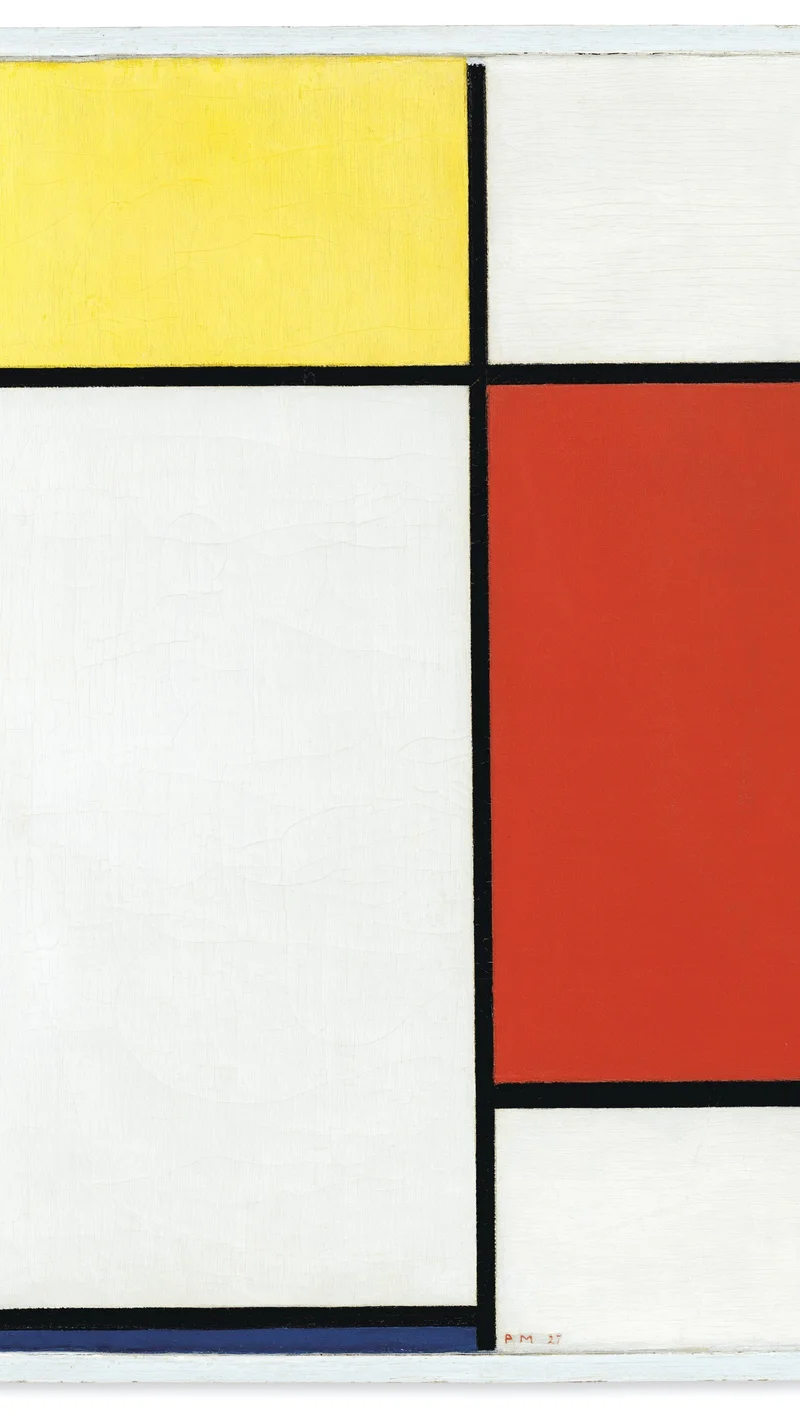 Piet Mondrian — Composition: No. II, With Yellow, Red and Blue