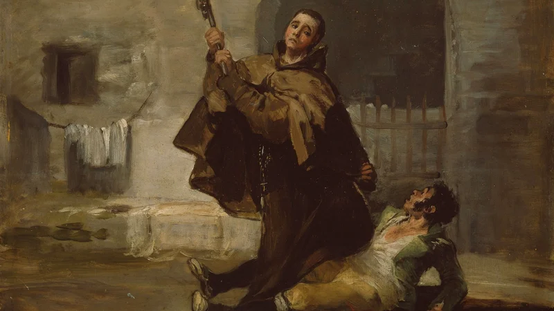 Francisco Goya — Friar Pedro Clubs El Maragato with the Butt of the Gun