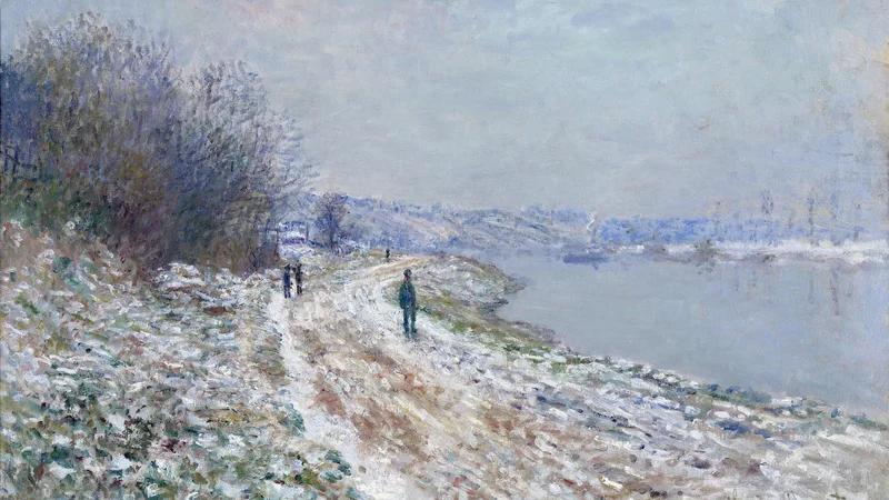 Claude Monet — Monet - Chemin de halage à Argenteuil (Towpath at Argenteuil, Winter), 1875-1876