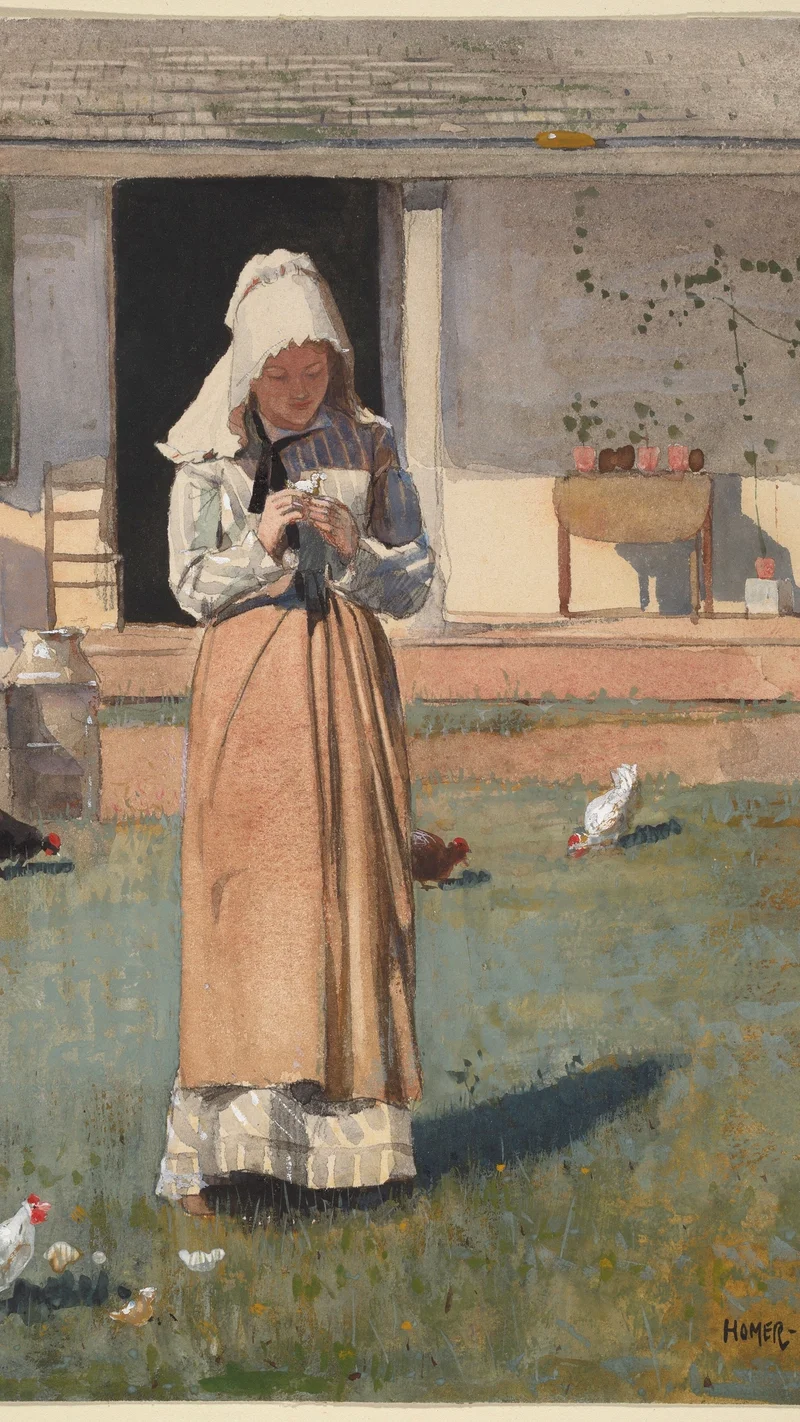 Winslow Homer — A Sick Chicken