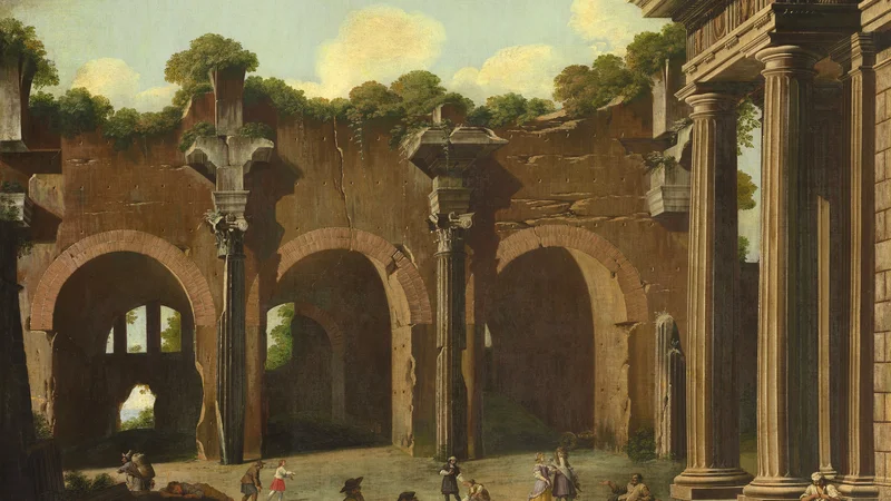Niccolò Codazzi — The Basilica of Constantine with a Doric Colonnade