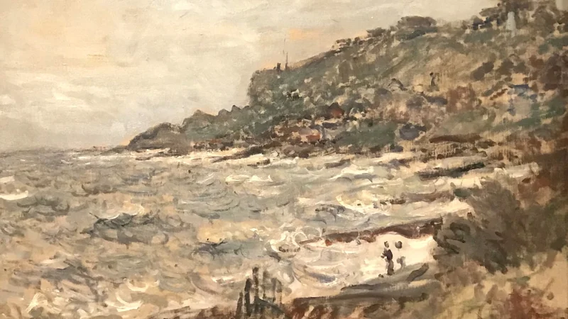 Claude Monet - Falaise de Sainte-Adresse, temps gris - Ordrupgaard